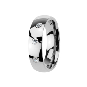 Bague argent avec trois cristaux