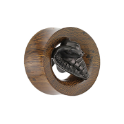 Flared snakewood tunnel with ebony cobra