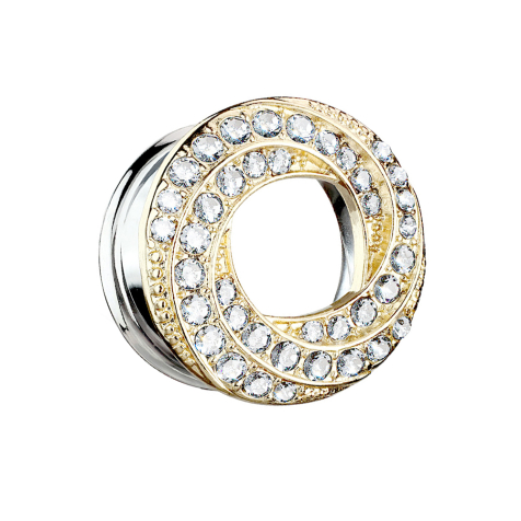 Flared Tunnel Kristallwirbel vergoldet