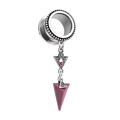 Flesh Tunnel Anhänger mit Pfeil