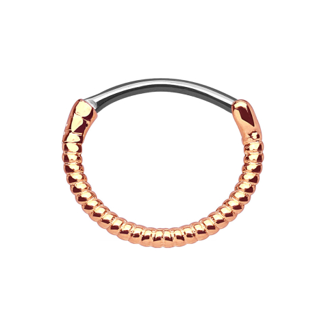 Septum ring rope rose gold