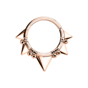 Septum Ring fünf dreiecke rosegold