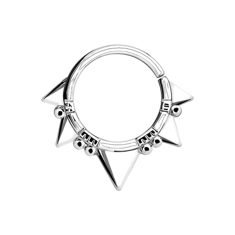 Septum Ring fünf dreiecke silber