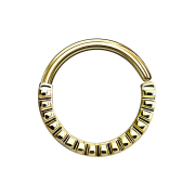 Grooved septum ring 14k gold-plated