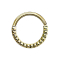 Grooved septum ring 14k gold-plated