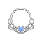 Septum ring silver filigree with blue opal