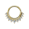 Septum ring 14k gold-plated with eleven crystals