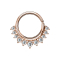 Septum ring rose gold with eleven crystals
