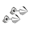 Stud earrings with cone silver