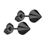 Stud earrings with cone black