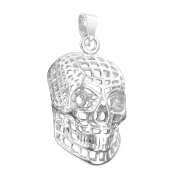 Anhänger silber Totenkopf Netz