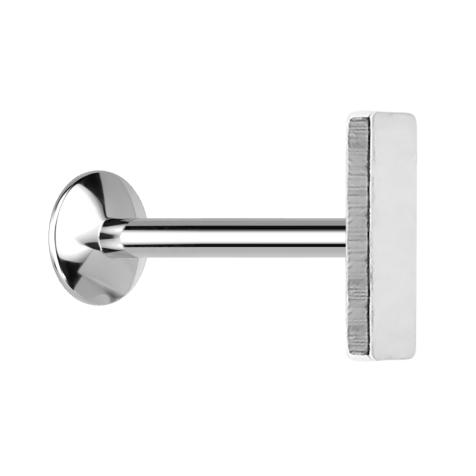 Micro UFO Labret Innengewinde silber mit Balken