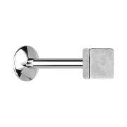 Micro UFO Labret internal thread silver with square