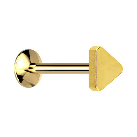 Micro UFO Labret gold-plated internal thread with triangle