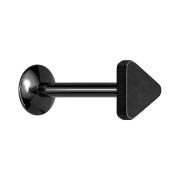 Micro UFO Labret filetto interno nero con triangolo
