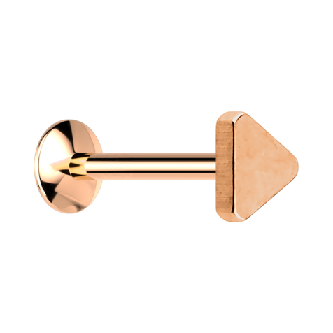 Micro UFO labret internal thread rose gold with triangle