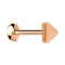 Micro UFO labret internal thread rose gold with triangle