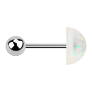 Micro Barbell argenté avec boule et dôme...