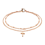 Kette rosegold mit Kreuz