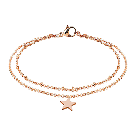 Chaîne en or rose avec étoile