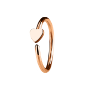 Micro Piercing Ring mit Herz rosegold
