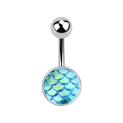 Banane silber mit Fischschuppen grün