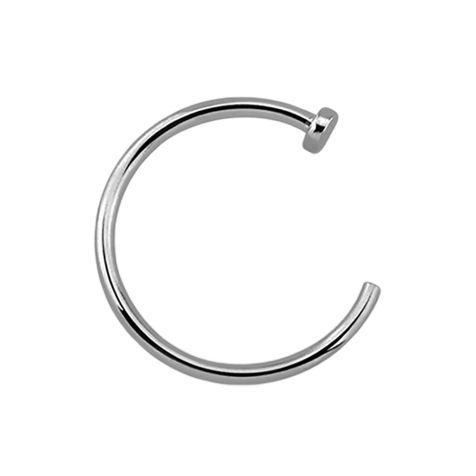 Anneau nasal ouvert argenté