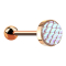 Barbell rosegold mit Fischschuppen pink