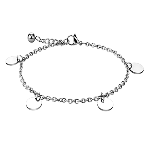 Kette silber mit runden Scheiben