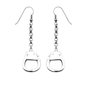 Earring silver handcuffs