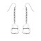 Earring silver handcuffs