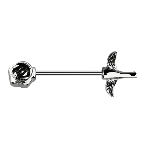 Barbell argent avec rose