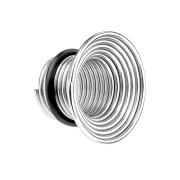 Flared Tunnel argent fil dacier entonnoir