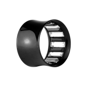 Flared tunnel black with crystals inside silver and black