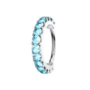 Anello micro piercing argento cristallo fiocco acqua