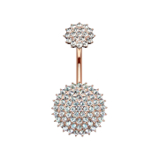 Banane Innengewinde rosegold Kristall Gepflastertes Schild