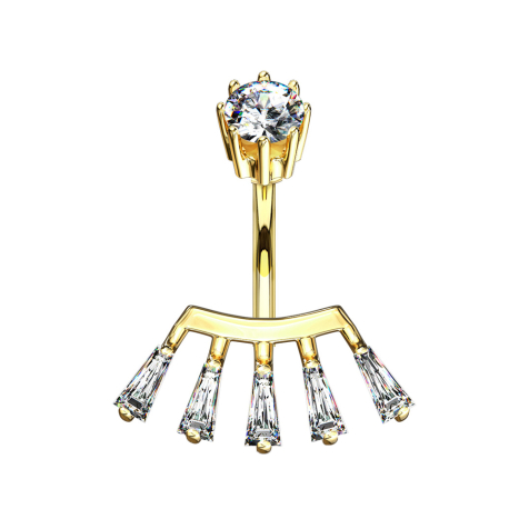 Banane Innengewinde 14k vergoldet Prinzessin