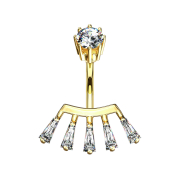 Banane Innengewinde 14k vergoldet Prinzessin