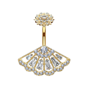 Banane Innengewinde 14k vergoldet Vintage