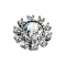 Dermal Anchor argent double cristal pavé argent