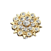 Dermal Anchor 14k gold-plated vintage flower