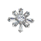 Dermal Anchor silber Kristallblume lang