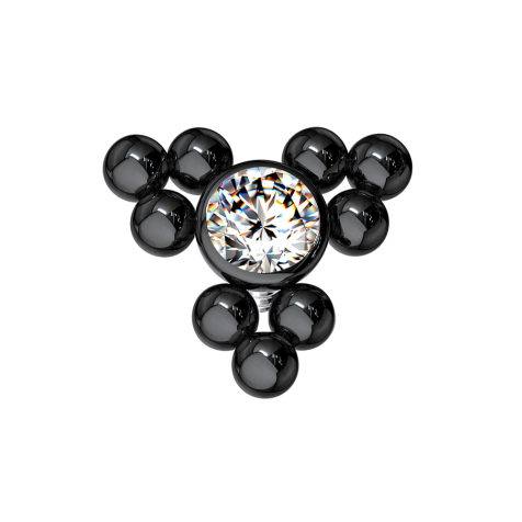 Dermal Anchor black balls triangle