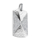 Pendant silver 3D pyramid with crystal