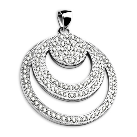 Pendant silver three circles