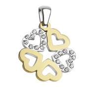 Anhänger silber fünf Herzen