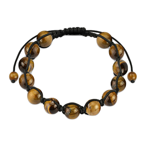 Collana di perle di pietra occhio di tigre