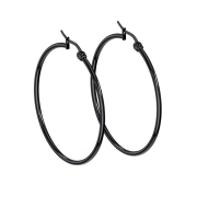 Earring round black