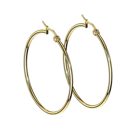 Ohrring rund vergoldet