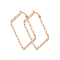 Ohrring rosegold Wellenmuster viereckig
